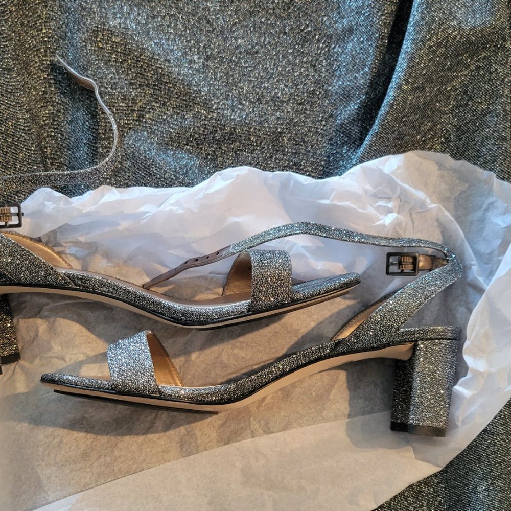 Pelle moda strappy silver heel sandal - Picture 6 of 13